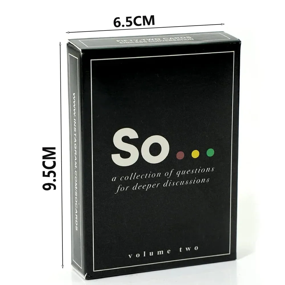 So Cards Conversation Starter - High Quality Special Style Questions Card Game for Adults & Families Party Leisure Board Game — image 3