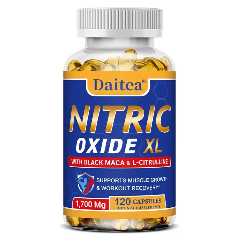 Nitric Oxide - Men's Health Support Capsules Contains Maca Root Powder Extract Muscle Growth and Strengthening