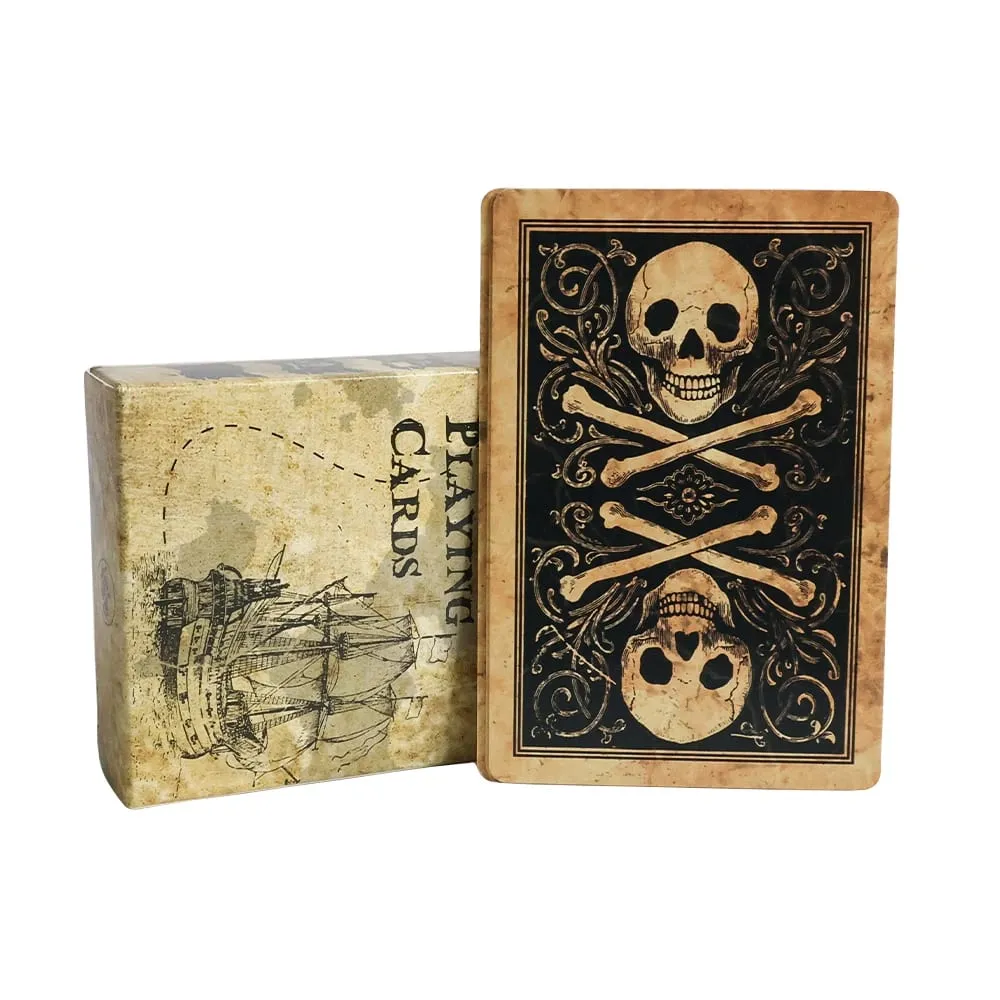 Pirate Skull Vintage Style Playing Cards Standard Deck of Cards Waterproof Poker Cards for Family Games Parties Gatherings — image 6