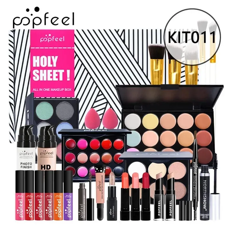 Christmas Makeup Gift Box Foundation Eyeshadow Powder Long Lasting Lip Ink 27 Pieces Birthday Gifts Makeup for Women Full Kit — image 24