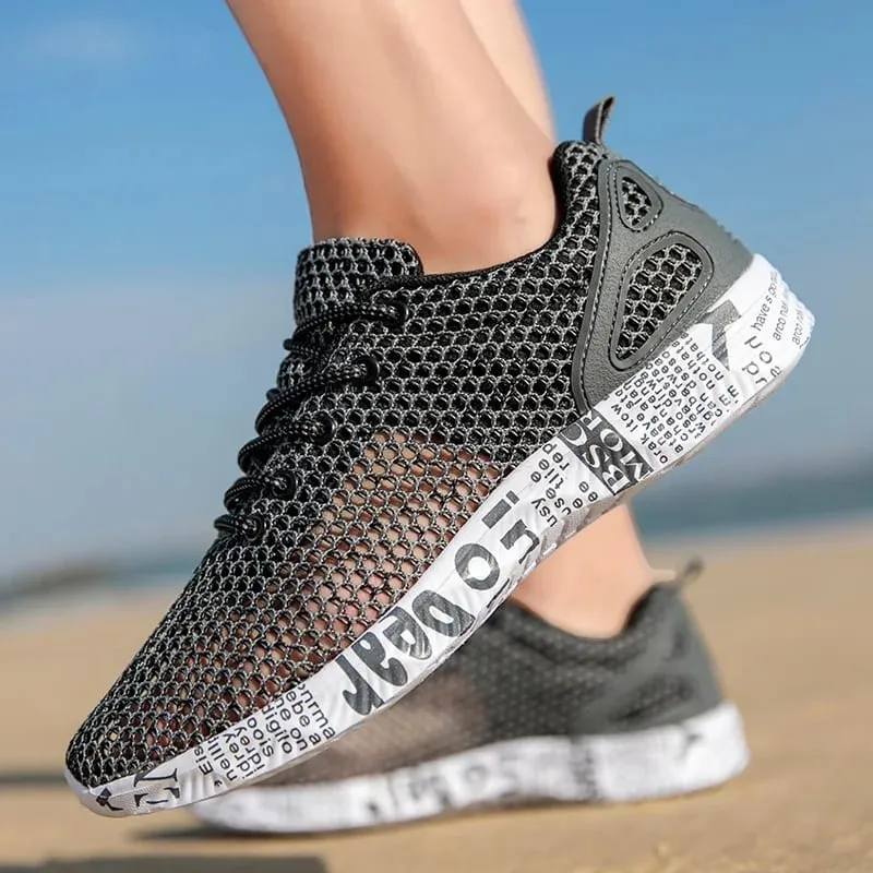 Men Aqua Shoes Summer Breathable Trekking Wading Beach Shoes Quick Drying Outdoor Fishing Wading Shoes Male Water Sneakers Light — image 8