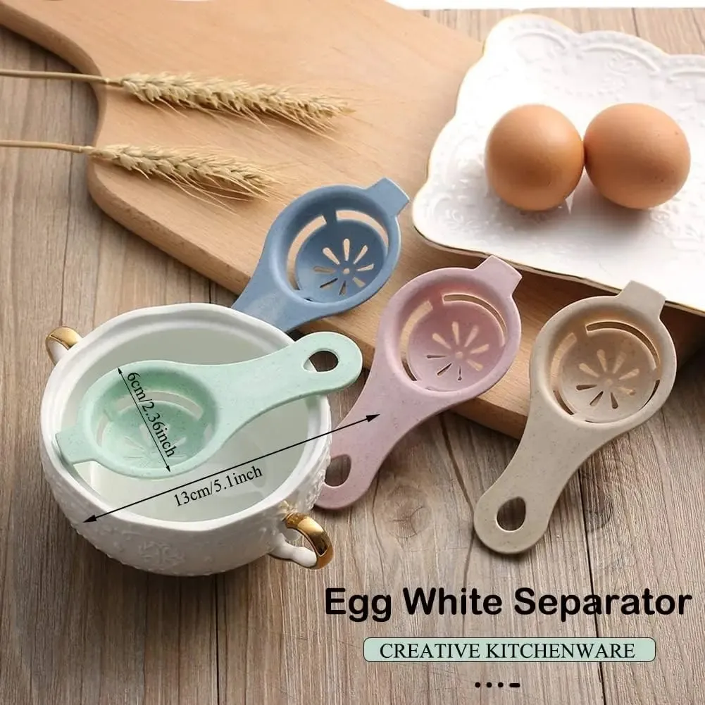 3PCS Egg Separator Egg Yolk White Separator Egg White Separator Egg Whites Strainer Filter Divider Egg Separator Tool Kitchen Ba — image 5