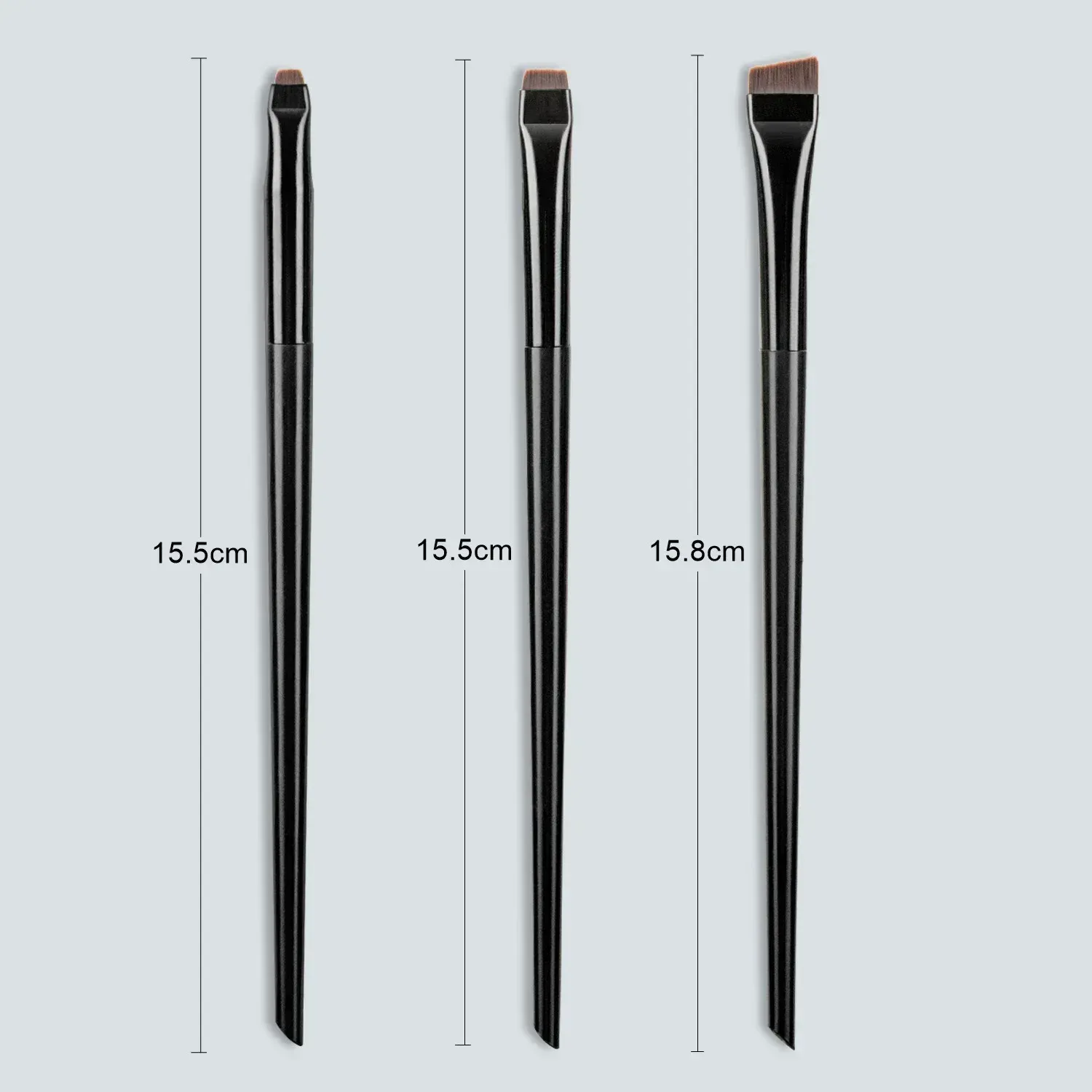 3pcs/set Blade Eyeliner Brush Eyebrow Brush Portable Flat Fine Eye Liner Brow Contour Makeup Brushes Cosmetic Beauty Makeup Tool — image 6