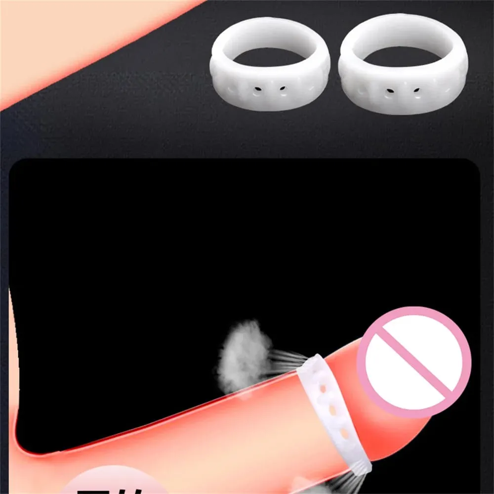 2Pcs Penis Rings Foreskin Corrector Resistance Ring Delay Ejaculation Couple Cock Rings Adult Game Shop Sex Toys For Men — image 5