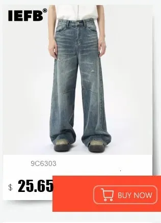American Style Male Micro Flare Jeans High Street Nail Bead Splicing Fashionable Solid Color Summer Men Trousers 9W2660 — image 9