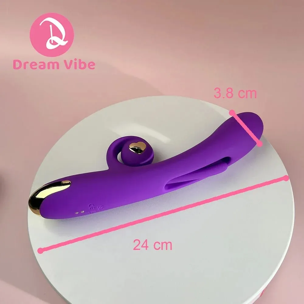 Vibrátor šneků 3 v 1 Máchání poklepávacím jazýčkem Flexibilní průnik hlemýžďů G Spot & Clitorial Sexy hračka pro ženy Potěšení 18+
