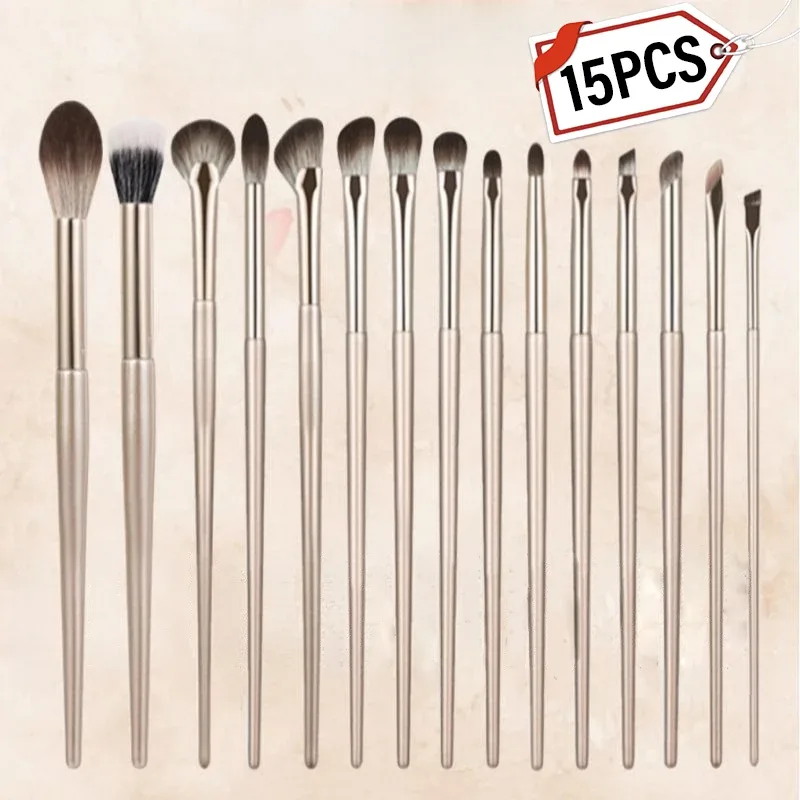 5/8/10/13/15pcs Professional Makeup Brushes Tools Set Gold Make Up Brush Tools Kits for Eyeshadow Eyeliner Cosmetics Brushes
