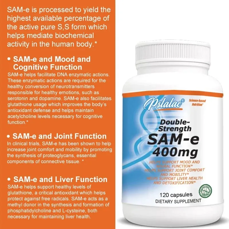 Sam-E 400mg Joint Supplement - Supports Joint Health Brain Function Improves Mood Boosts Energy Levels Relieves Stress — image 6
