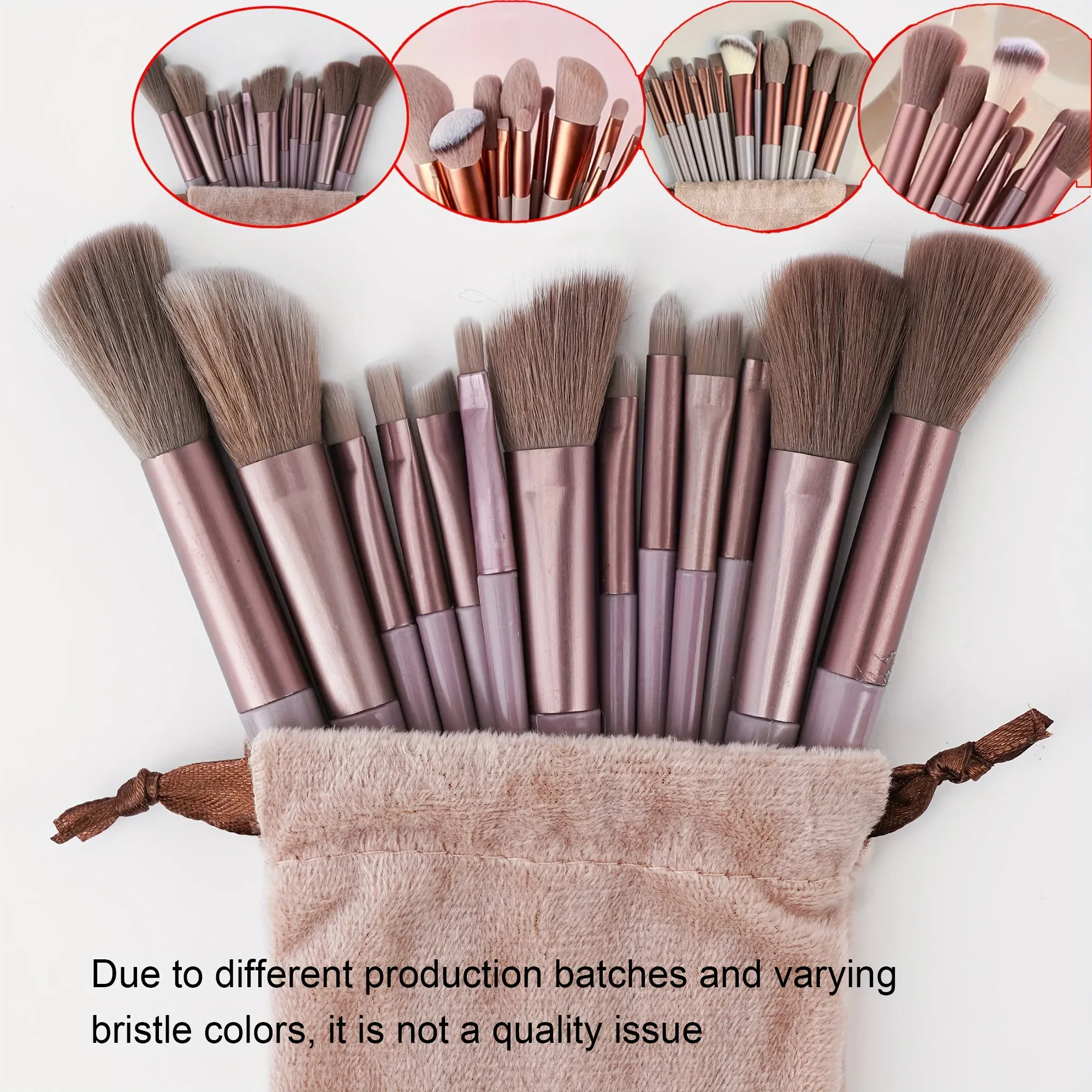 13PCS Valentine Luxury Brush Set-Vegan Cruelty-Free Makeup Brushes w/Travel Pouch | Hypoallergenic Gift for Her/Wife/Girlfriend