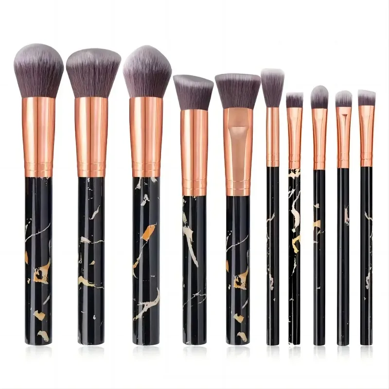 12 st blå sminkborstar Set Professional Foundation Powder Blending Blush Concealer Syntetisk fiberborste — image 7