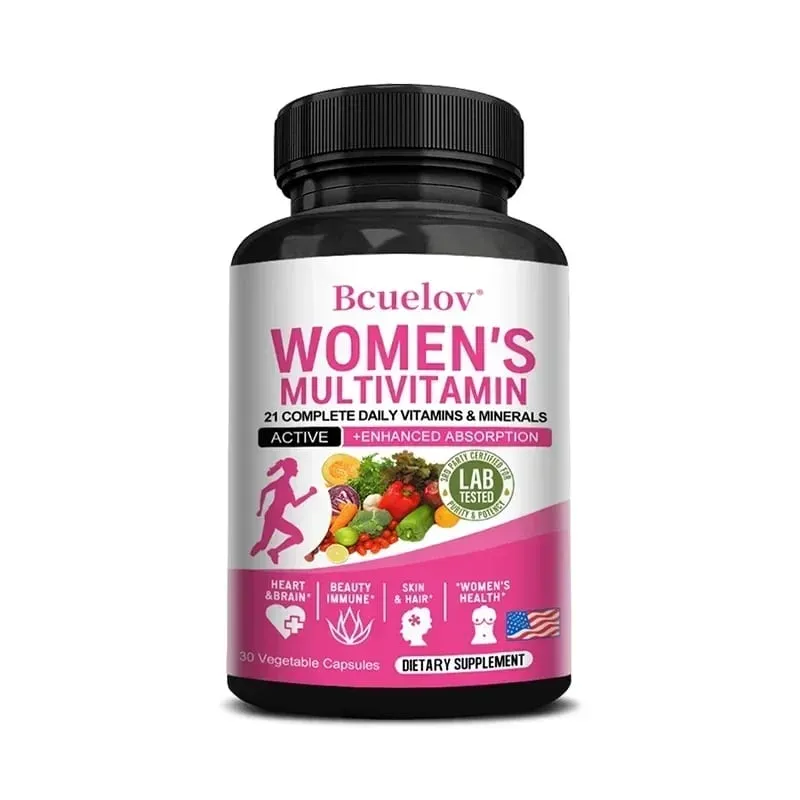 Women's Multivitamin Supplement Capsules - for Joints Hair Skin Nails Brain Heart Digestive and Immune Health