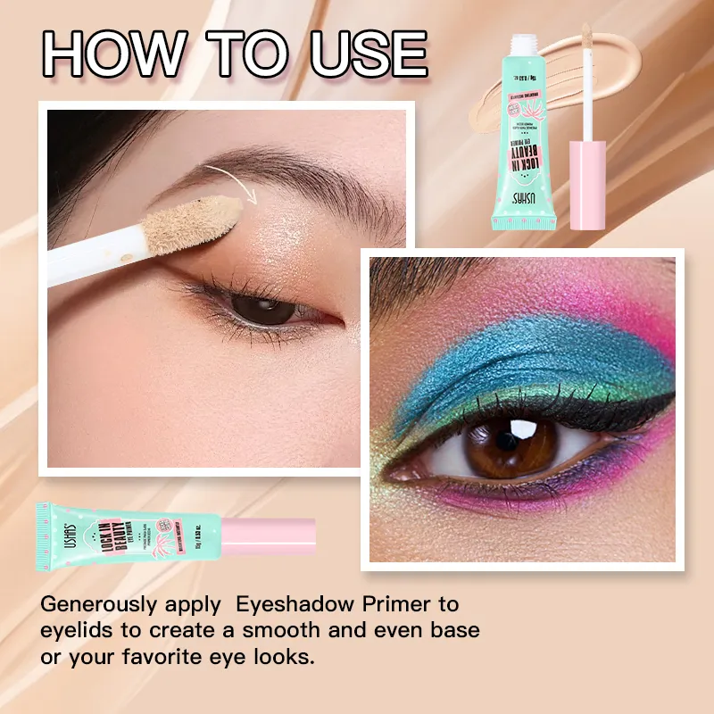 ล็อคอินบิวตี้อายแชโดว์ไพรเมอร์ Long Lasting Smudge Proof Brighten Eye Color Smooth Base Invisible Eye Makeup Primer — image 4