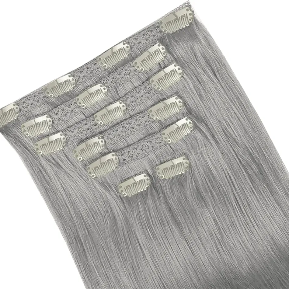 100% Real Human Hair Blonde Clips In Hair Extensions Bundles Natural Black Bulks Blonde 613 Piano Colored Brazilian Hair 30 inch — image 13