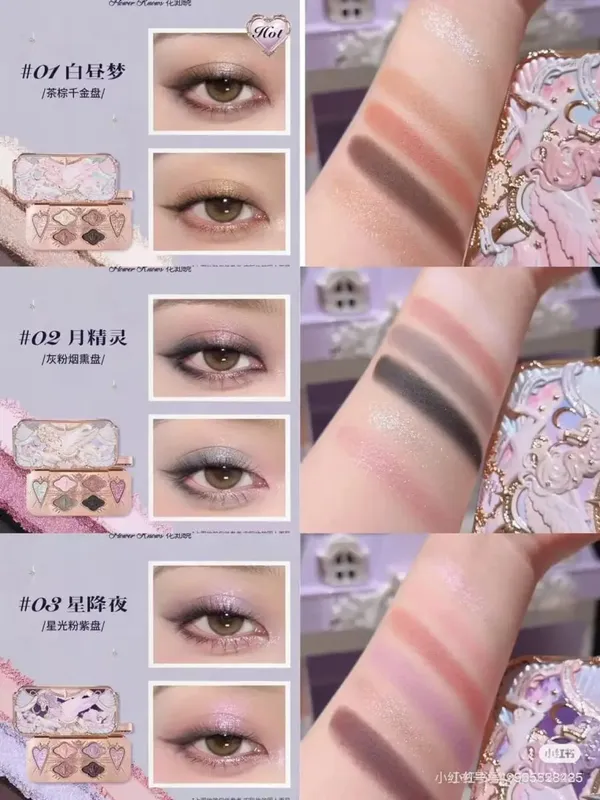 Flower Knows Knight Unicorn Collection Mini All-In Gift Set-dengan Lipstik Blush Eyeshadow Powder Lip Liner Cermin & Alat — image 4