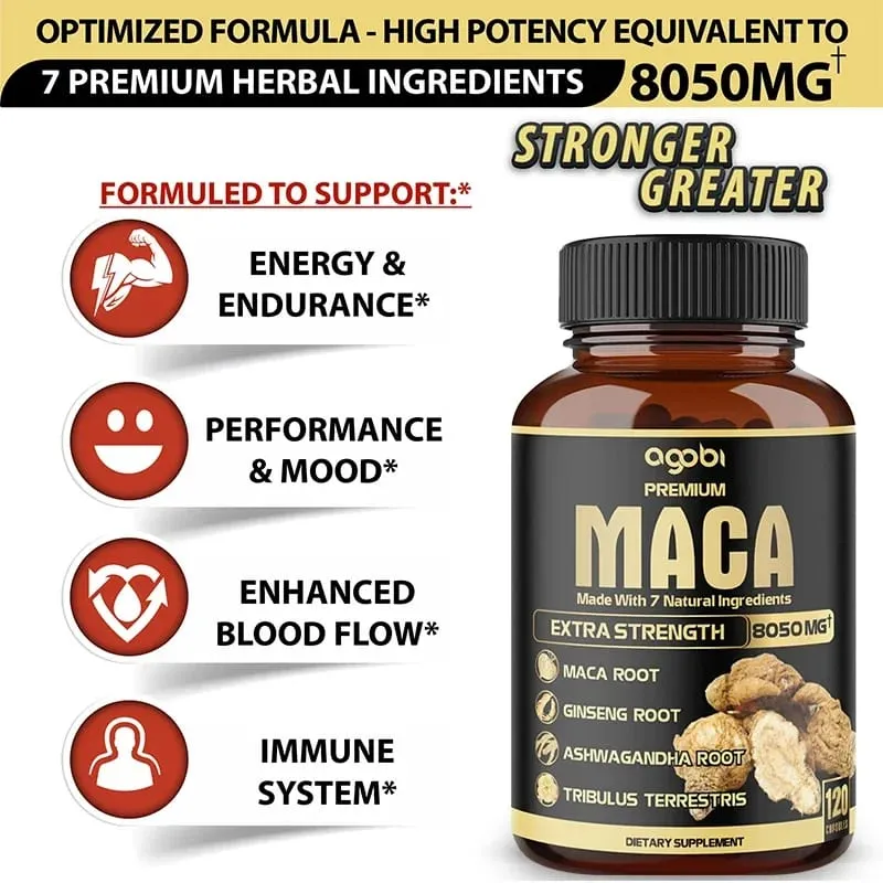 Balincer Men's Black Maca Supplement - Ginseng Supplement for Health Energy and Endurance Muscle Mass — image 3