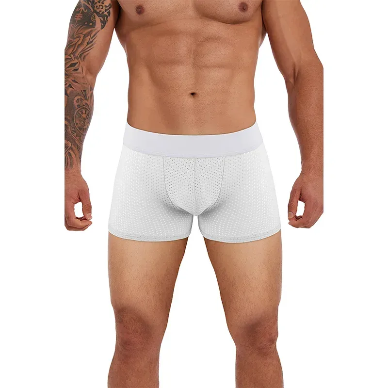 Men's Sexy Boxer Fake Butt Hip Lifter Enhancer Short Removable Padded Underwear Soft Shapewear High Stretch Underpant Mesh Brief — image 4