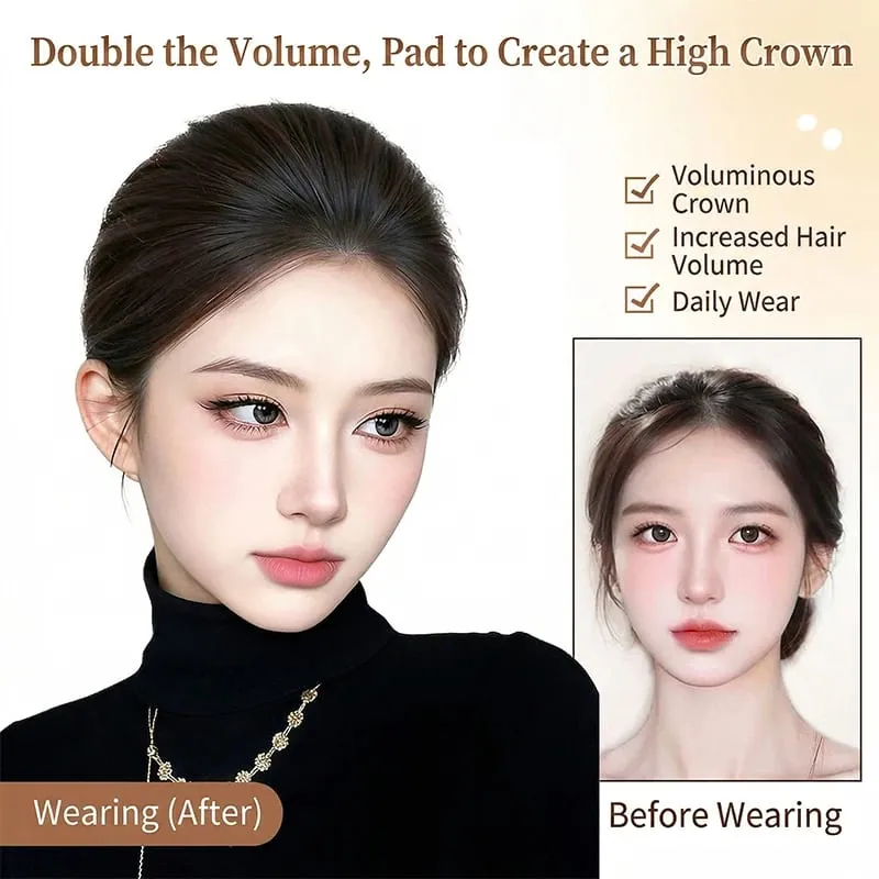 Synthetischer High-Crown-Haaraufsatz für Damen mit unsichtbarem Clip-In-Design. Natürlich aussehendes Volumen – für schütteres Haar — image 3
