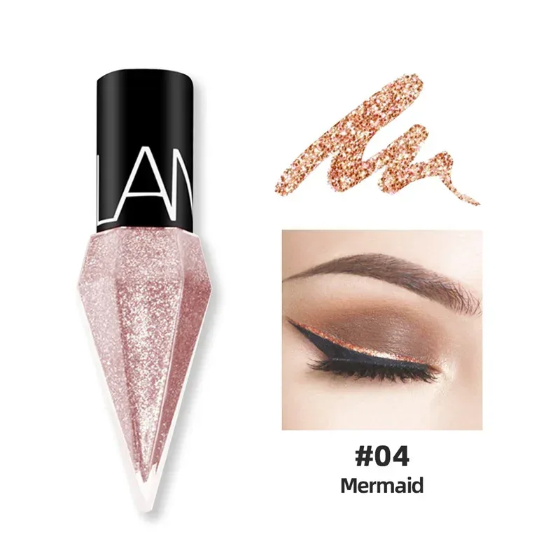 5pc/set Professional Shiny Eye Liners Cosmetics for Women Pigment Silver Rose Gold Color Liquid Glitter Eyeliner Beauty Makeup — image 9