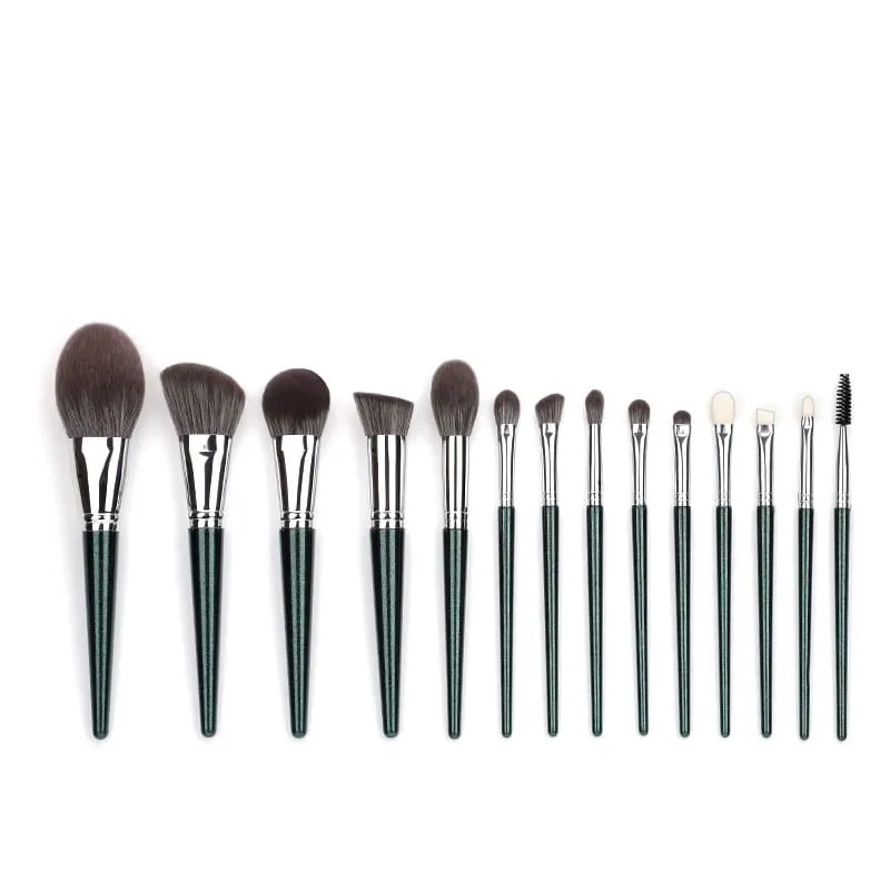 14PCS Goat Hair Makeup Brushes Set Kit For Women Professional Brush Make Up Cosmetic Powder Concealer Eye Shadow Lip Tools — image 5