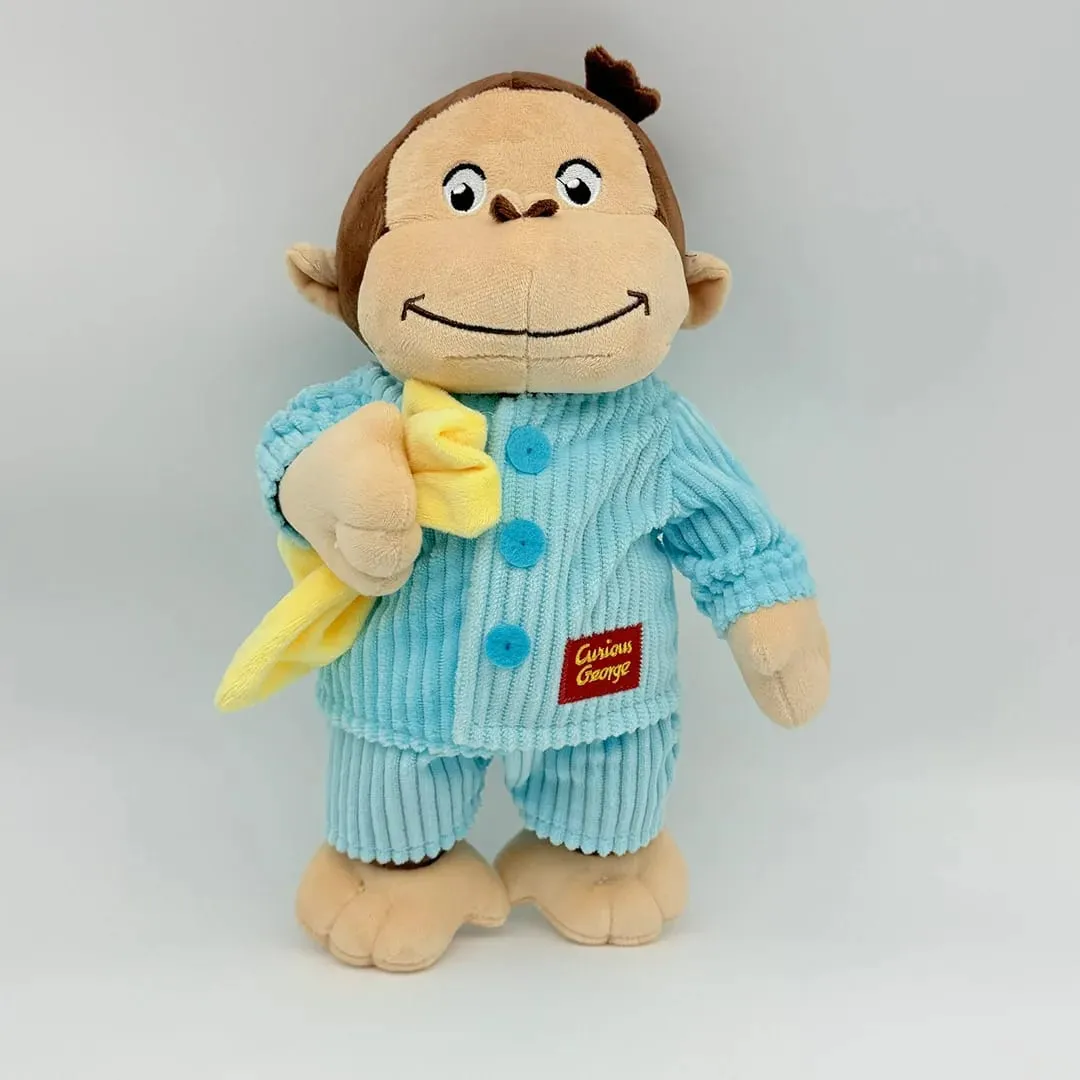 New Anime Fire Dept Firefighter Curious George Plush Cute Baby Curious George Monkey Plush Soft Animals Plushie Pillow Doll Toy