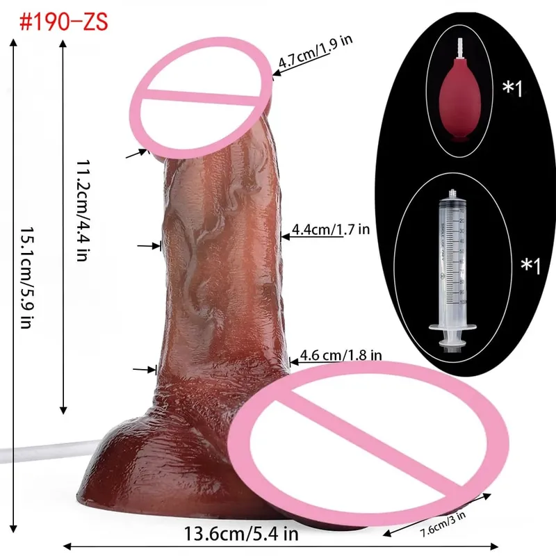 Lifelike Squirting Penis Silicone Ejaculation Large Realistic Dildo With Sucker Skin Touch Anal Sex Toys For Women — image 16