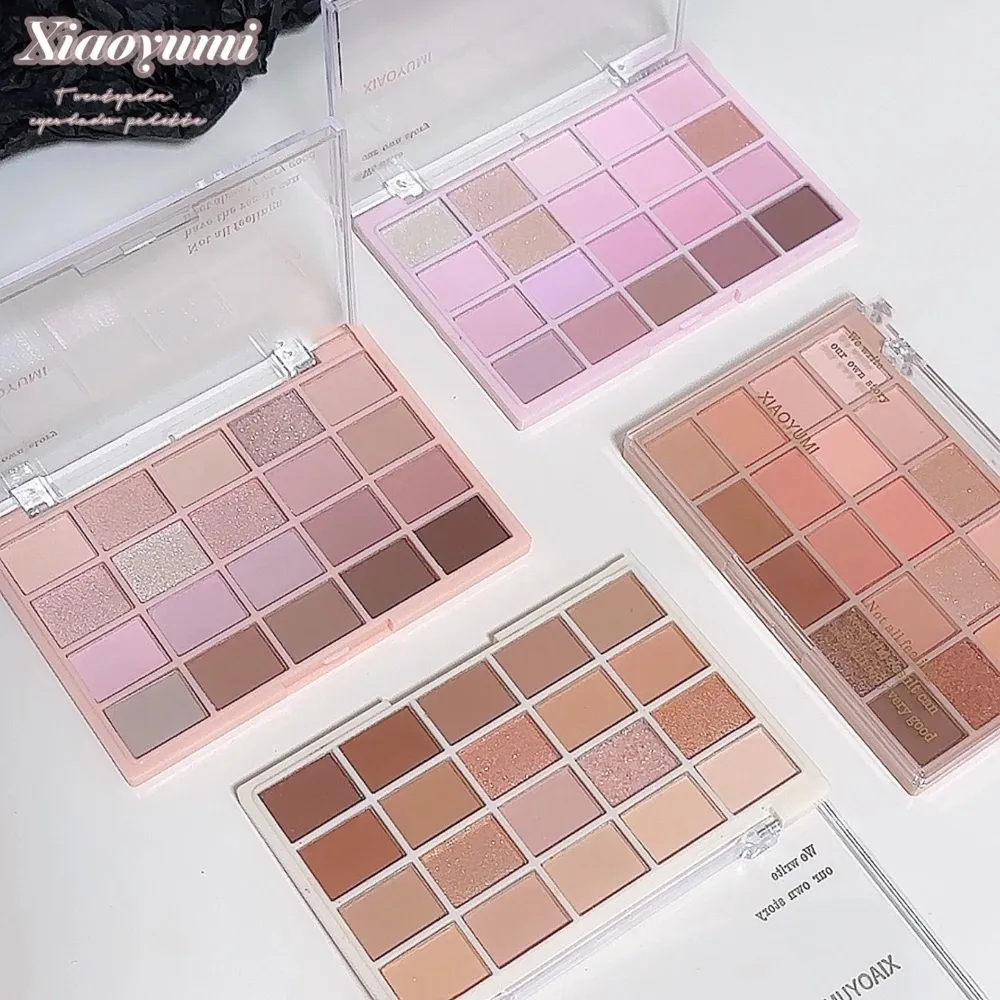 20-Color Warm Eyeshadow Palette – Romantic Smoky & Rose Tones Matte & Glitter High-Pigment Smudge-Proof Beauty Makeup — image 3
