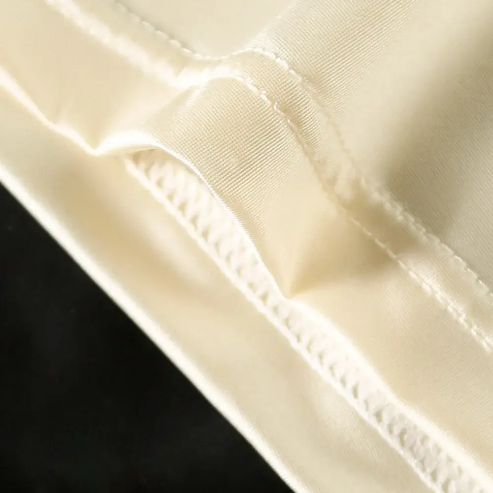 1pc Men Satin-like Ice Silk Boxers Smooth Panties Hollow Out Waistband Underpants Breathable Solid Color Underwear Trunk — image 11