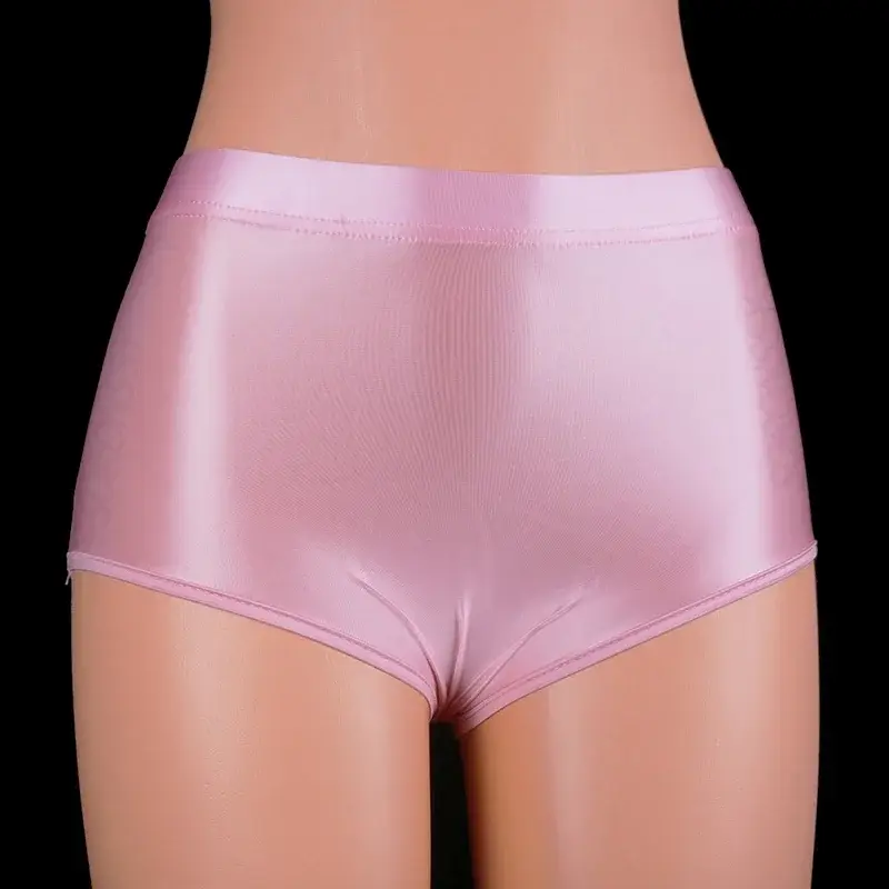 Satin Glossy Spandex Shorts for men Extra Short Biker Shorts Shiny Fitness Clothes Sexy Glitter Running Gym sexy underwear men