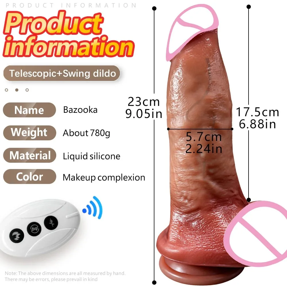 Big Telescopic Realistic Vibrating Dildo Vibrator Heating Thrusting Dildo Sex Toy G-spot Anal Stimulation Vibrating for Women — image 6