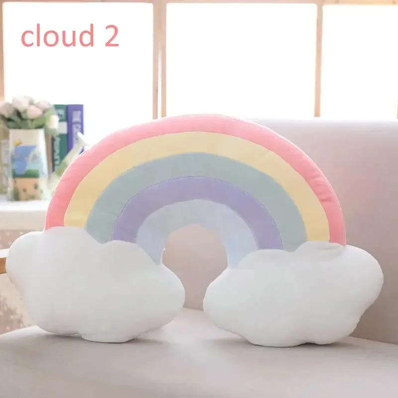 Soft Princess Crown Pillow Stuffed Sleeping Pillow Girl Room Sofa Decor Rainbow Cloud Star celebrity Studio Cushion Gift for Her — image 4