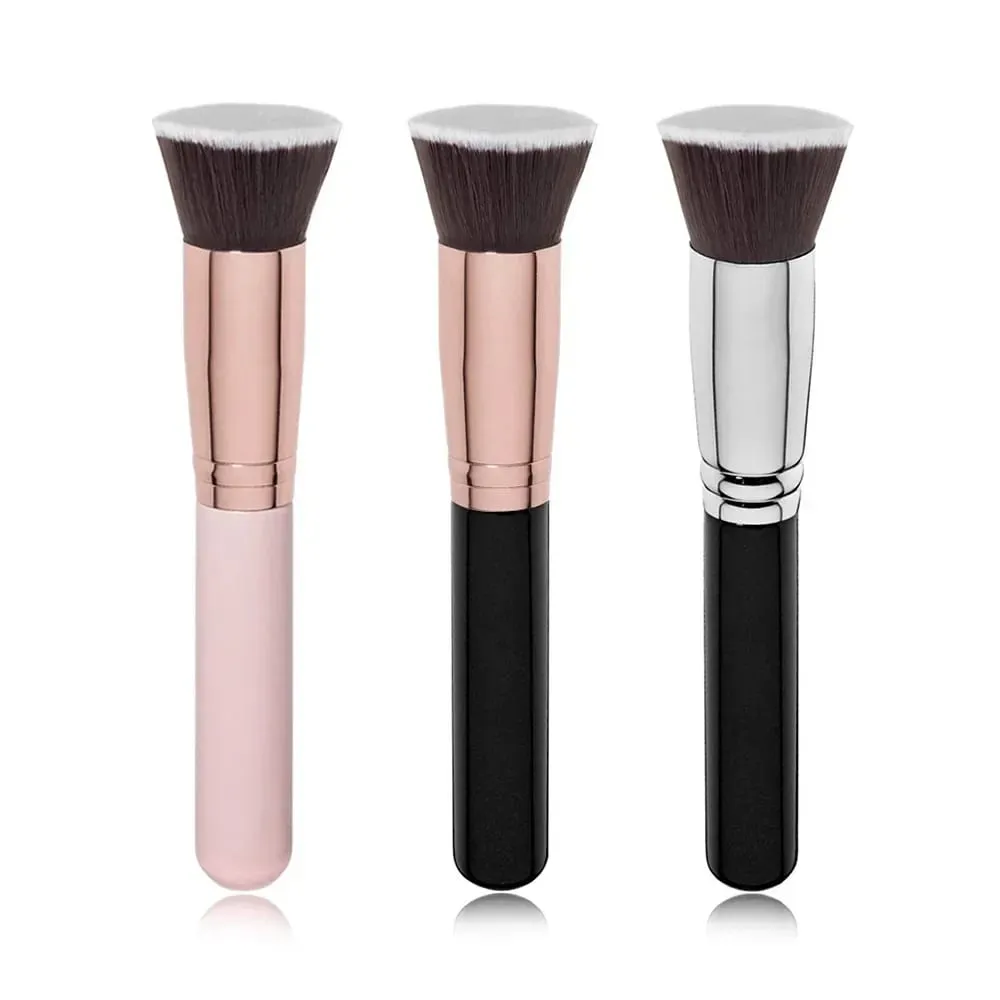1pc Flat Makeup Brushes Kabuki Foundation Brush Liquid Cream Powder Contour Blending Face Repair Beauty Tools Brochas Maquillaje — image 1