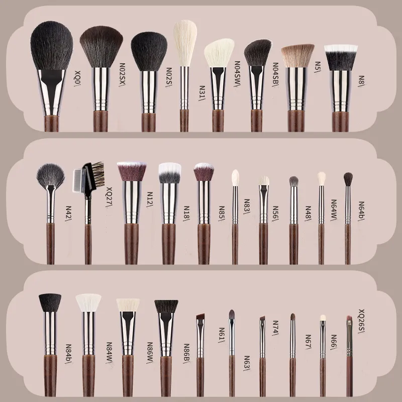 OVW Animal Hair Makeup Brush Complete Set 28PCS Lip Brushes Eyeshadow Brush Soft Makeup Brush Beauty Tools Smudge Brush Single — image 5