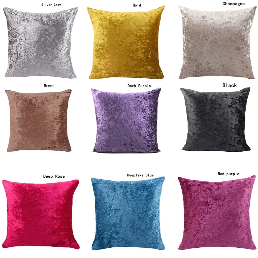 Plush Velvet Throw Pillow Cover Invisible Zipper Soft Cushion Case for Couch or Bed Decorative Pillows — image 4