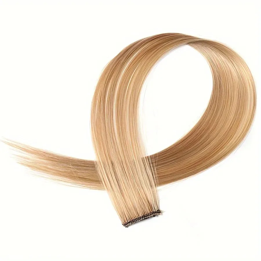 Clip in Hair Extensions 22 Inch Colored Hair Extensions Party Highlights Long Straight Synthetic Hairpieces for Women Kids Girl — image 23