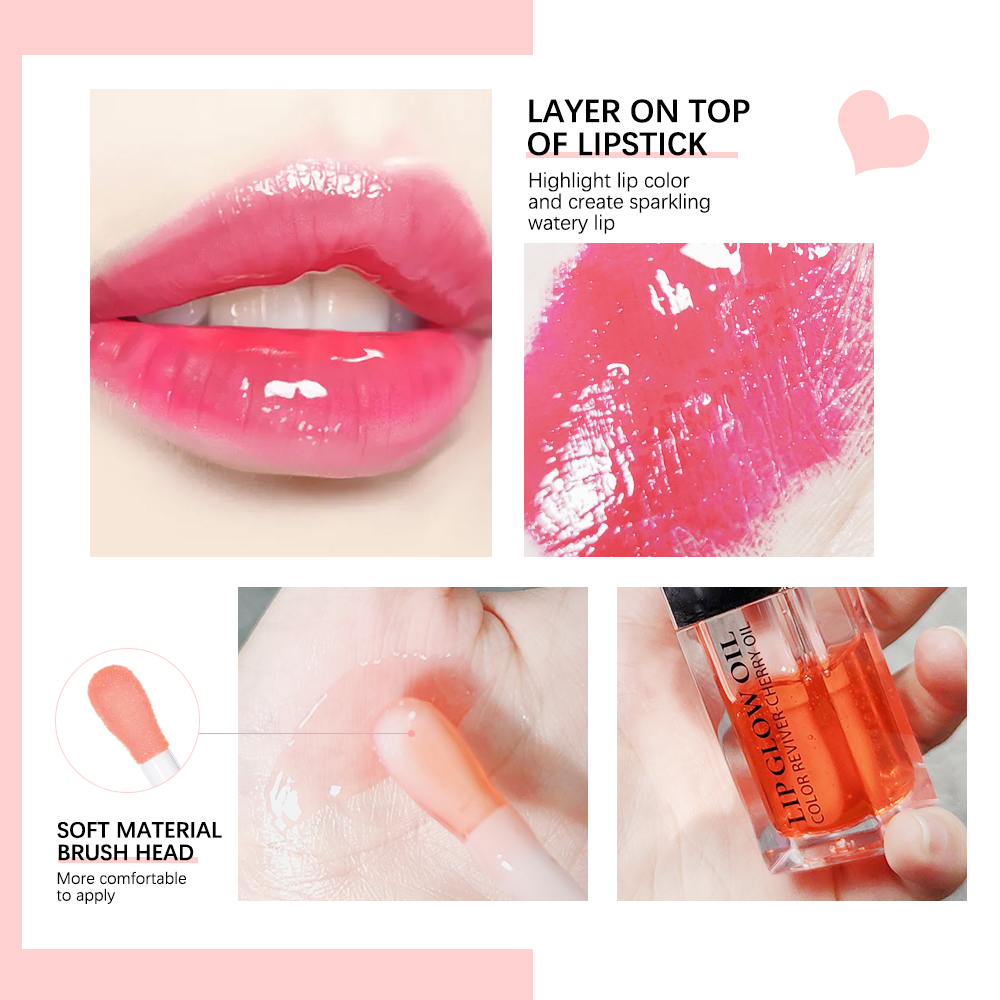 Crystal Jelly Moisturizing Lip Oil Plumping Lip Gloss Makeup Sexy Plump Lip Glow Oil Tinted Lip Plumper 6ml 1 Piece — image 5
