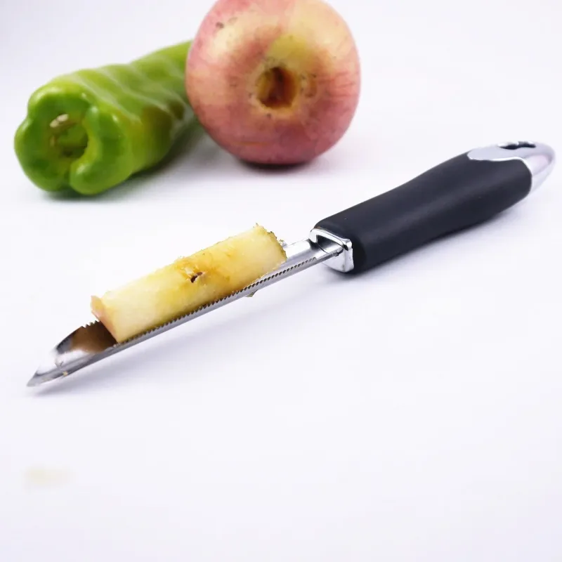 Chili Core Extractor Home Portable Stainless Steel Zucchini Courgette Cucumber Corers Special Kitchen Gadgets with Serrated Edge — image 3