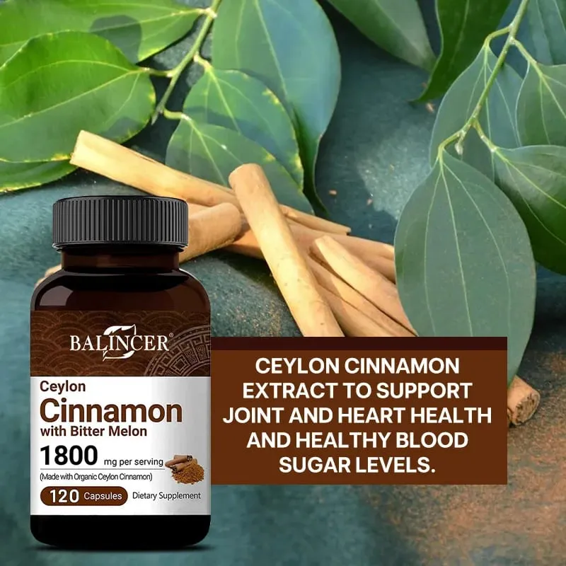 Balincer Ceylon Cinnamon - Promotes Metabolism Helps Cardiovascular and Gastrointestinal Health Antioxidant - 120 Capsules — image 3