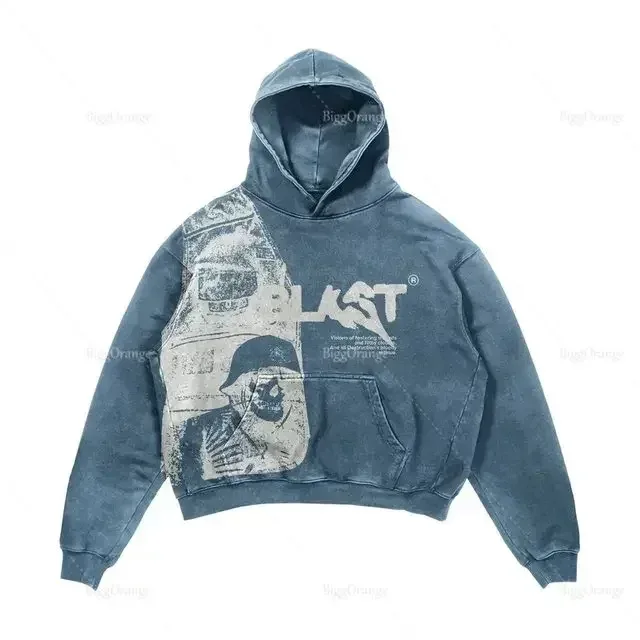 Harajuku Thickened letter print Oversized Hoodie Y2k Goth Hoodies Women Streetwear Tops Sweatshirt grunge Clothes Men Clothing — image 7
