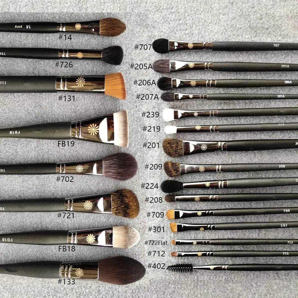 23pcs/set Animal Hair Makeup Brushes Set Foundation Powder Contour Make Up Brush Kit Eyeshadow Highlight Squirrel Goat hair Eye — image 2