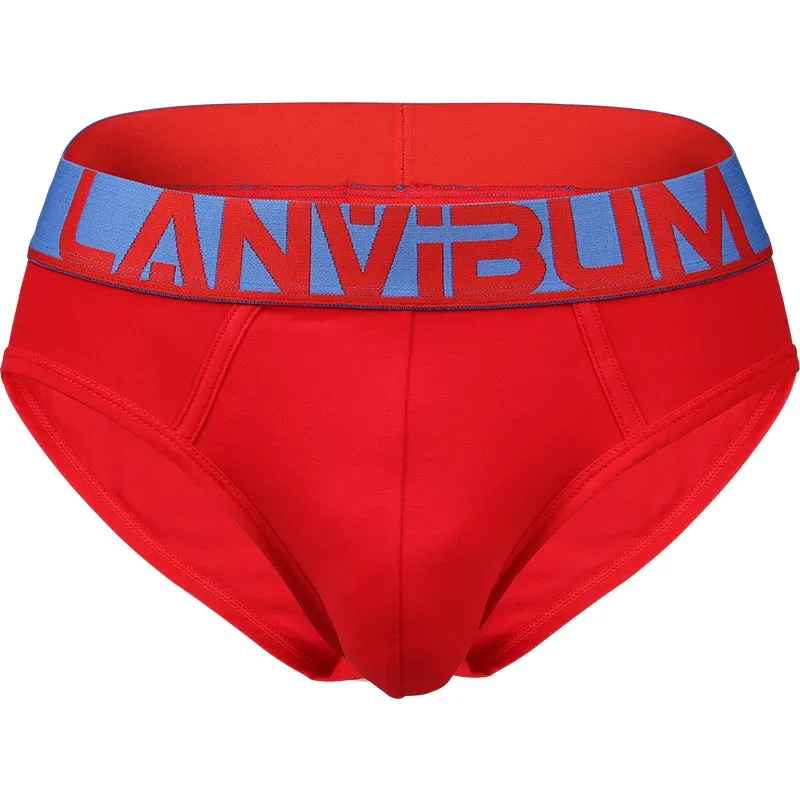 LM644 Summer Men's Briefs Colorful Bright Ribs Cotton Mid-waist Simple Comfortable Breathable U-bullet Bag Soft Youth Underwear — image 16