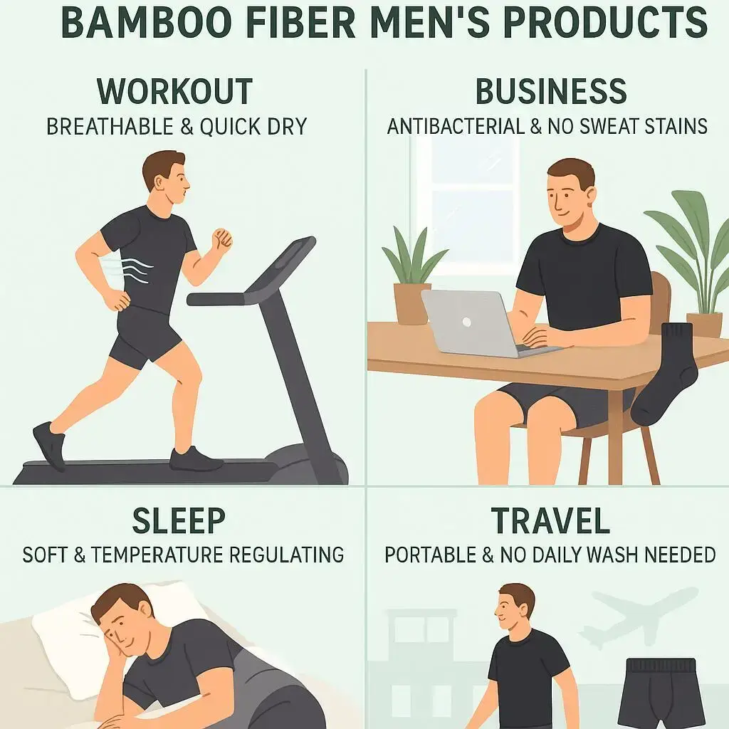 95% Bamboo Fiber 5% Spandex Multipack Men's X-length Long Leg Boxer Classic Design Comfortflex Waistband Underwear Man Sports XL — image 3