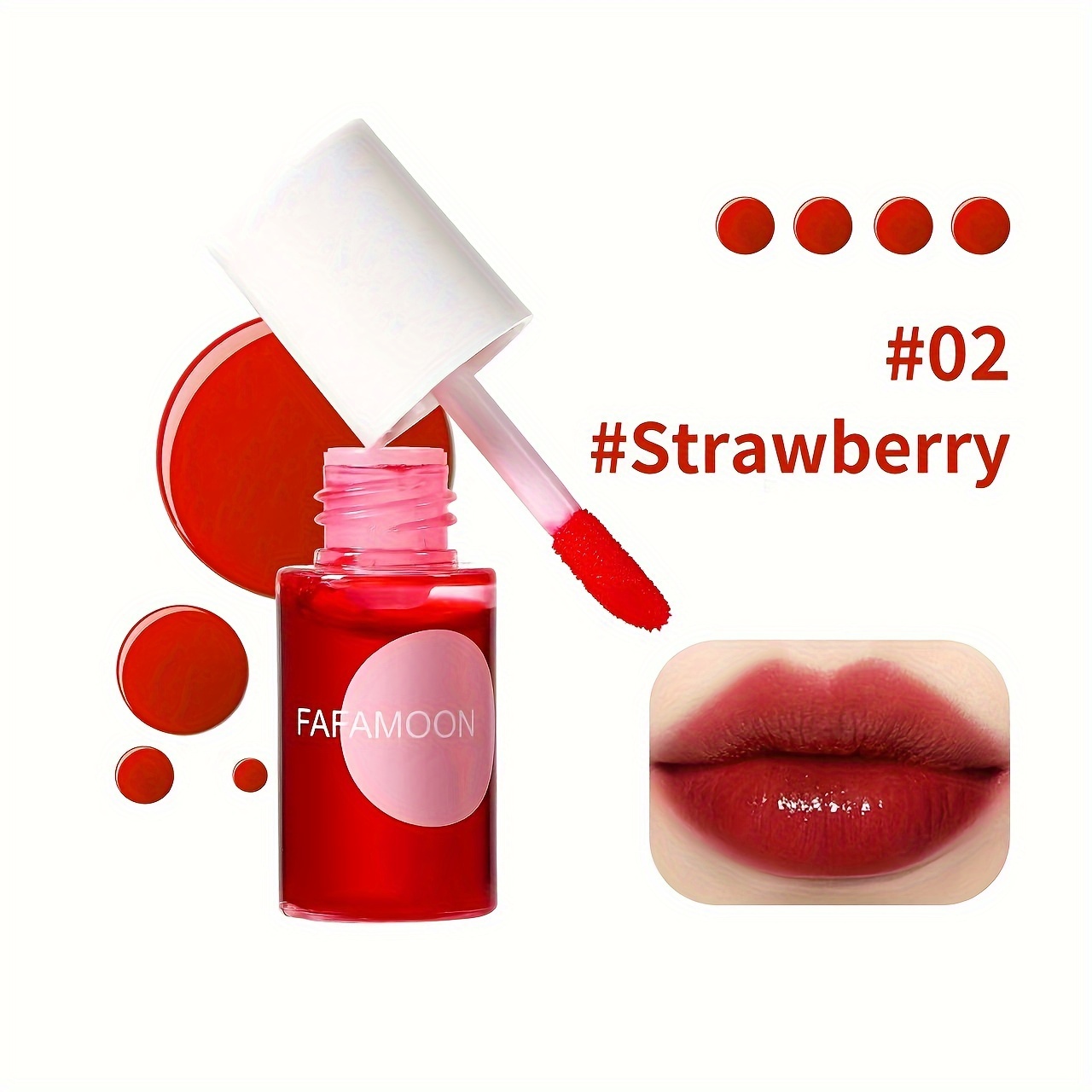 Fruity Lip Tint Water Gloss Tint Moisturizing Waterproof Liquid Lipstick Non-Stick High Pigment Long-Lasting Vibrant Colors