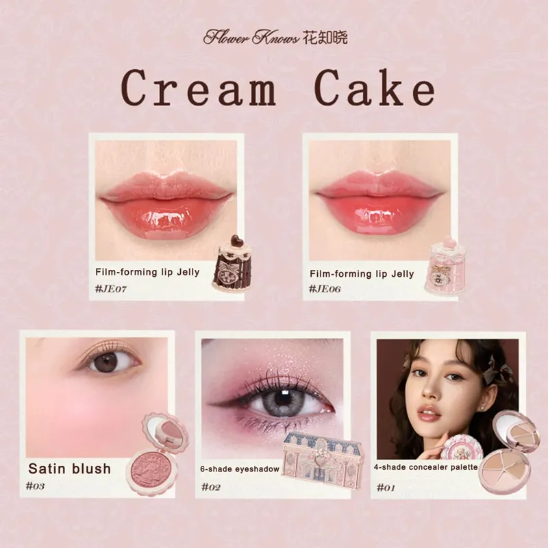 New Arrive Flower Knows The Sweetie Bear Collection Mini Setting Powder Cookie Perfume and Dual Ended Brow Gel and Pencil