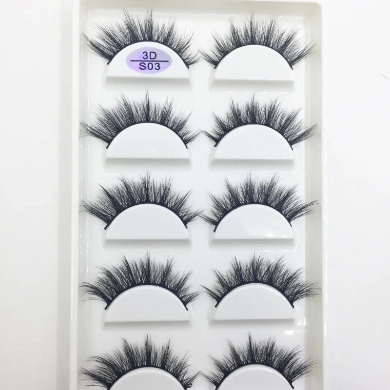 NEW Eyelash 3D Natural Mink False Eyelashes Makeup Fake Eye Lashes Faux Cilios Make Up Beauty Tools 5 Pairs — image 8