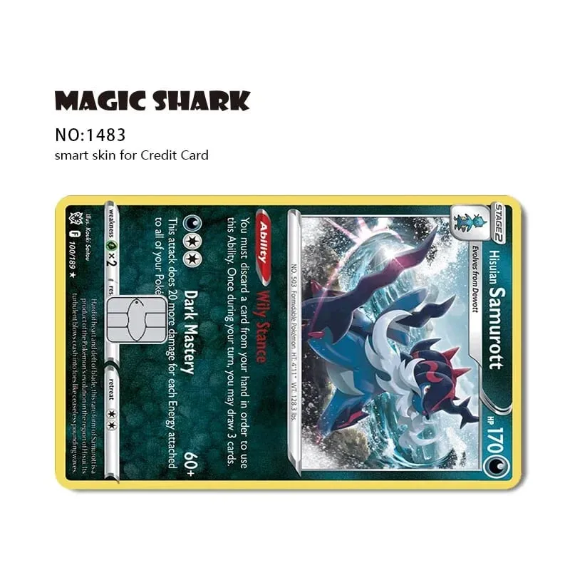 2026 New Charizard Blastoise Bulbasaur Eevee Metwo Sticker Film Skin Cover for Credit Debit Card — image 24