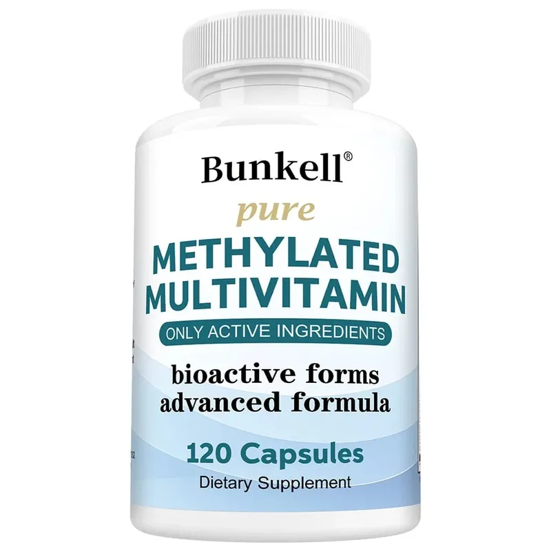Nagy hatású metilált multivitamin-kiegészítő C D B12 vitaminnal az energia és a fókusz támogatására, valamint a szív egészségének megőrzésére