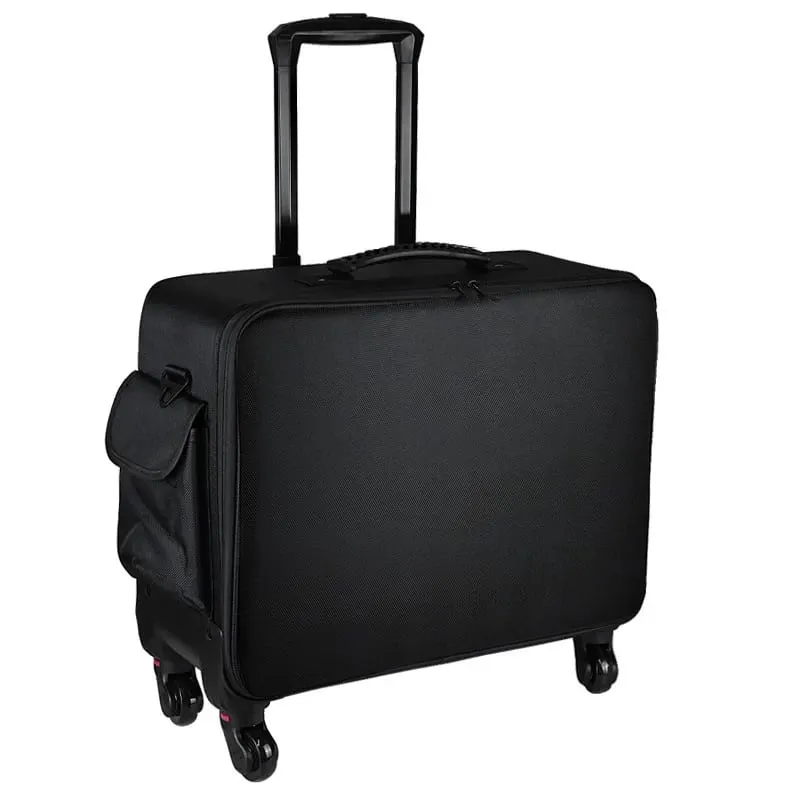 Large Capacity Makeup Trolley Case Multifunctional Oxford PU Satchel Rolling Tool Box for Beauty Nail Art Tattoo Fashion Luggage — image 2