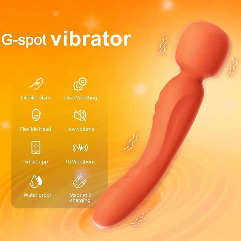 Smart APP Bezdrátový dálkový AV Vibrátor Kouzelná hůlka Výkonný stimulátor klitorisu bodu G Sexuální hračka pro ženy USB dobíjecí voděodolný dospělý