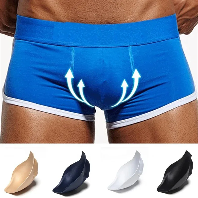 2 Pcs Men Sponge Pouch Pad Stereo Push Up Cup Underwear Pad Inside Enhance Frontal Protection Cushion Inner Padded Enlarge Cups — image 2