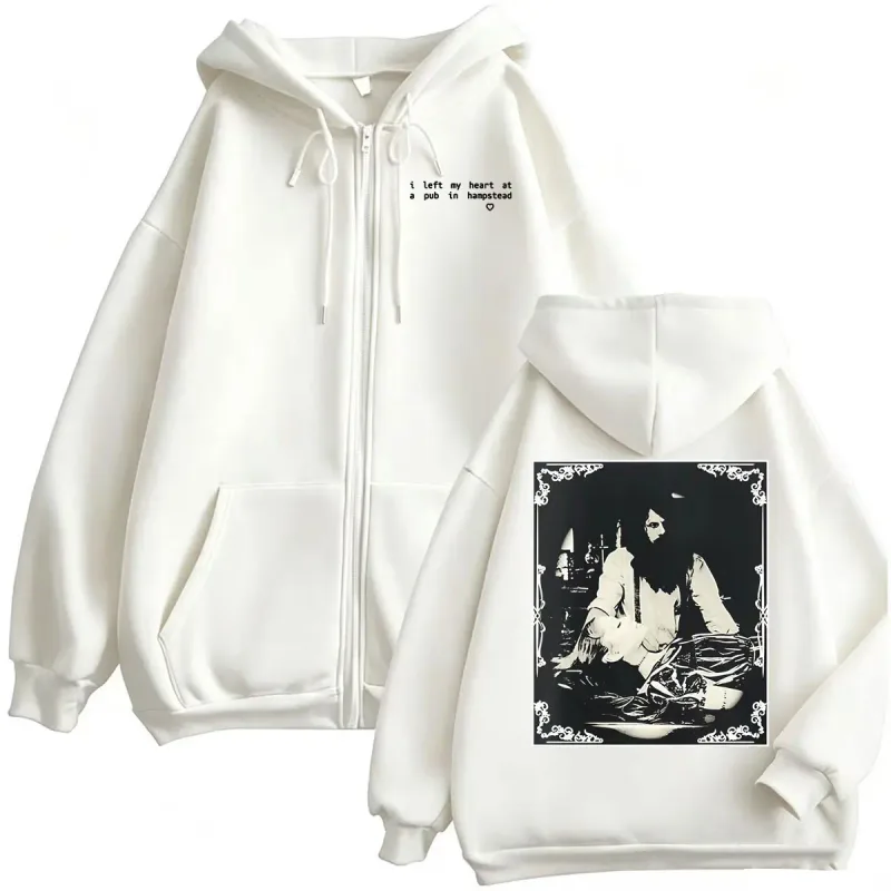 Ariana Grande I Left My Heart At A Pub in Hampstead Sweatshirt Jacket Coats Men Women Harajuku Gothic High Street Zipper Hoodies — image 7